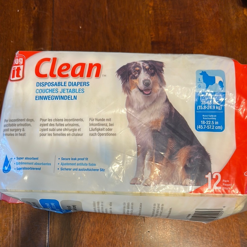 Clean Disposable Dog Diapers - White